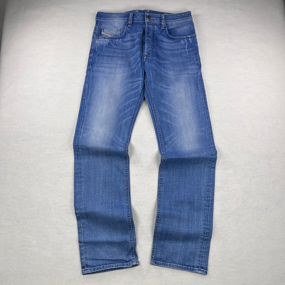 Diesel Larkee-Relaxed 008W7 Blue Straight Leg Jeans Mens 30x32 Button Fly